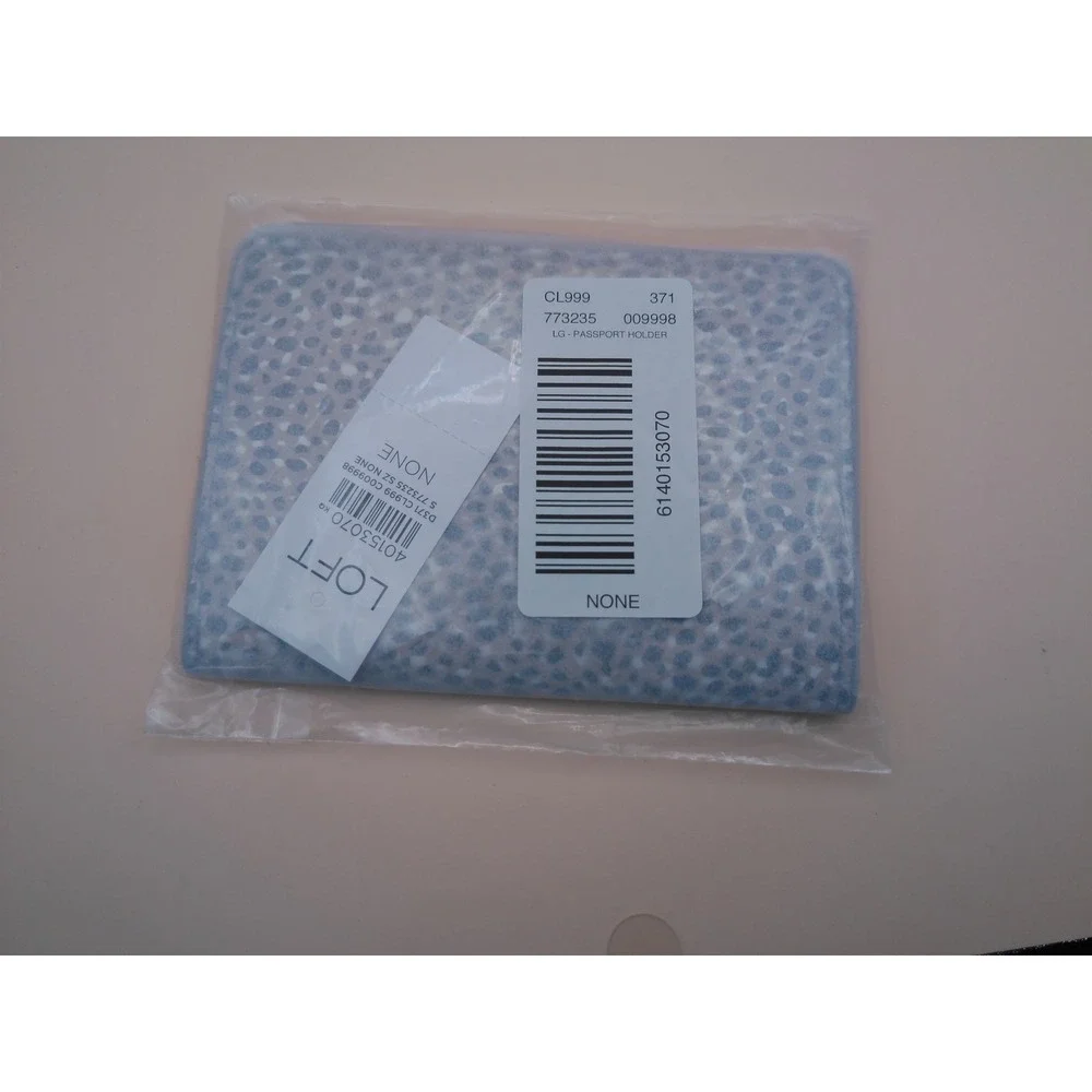 Lou & Grey LOFT Passport Holder Cheetah Print Neutral Travel Wallet Organizer
